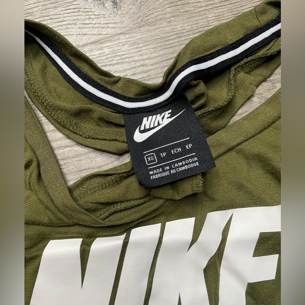 Nike army green tank